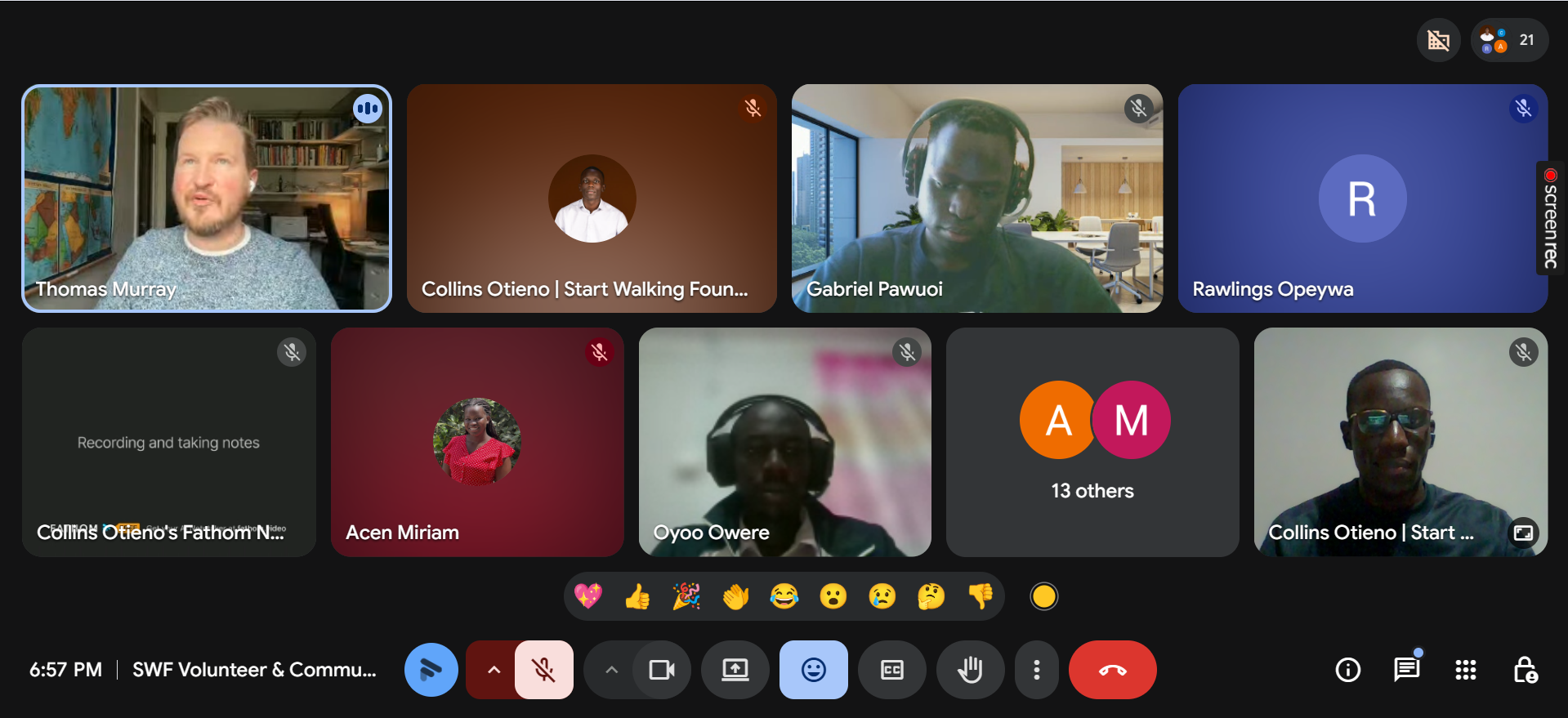 Virtual session participants